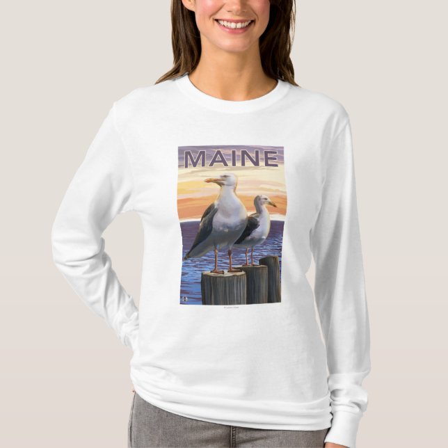 Camiseta MaineSea Gulls escena (Anverso)