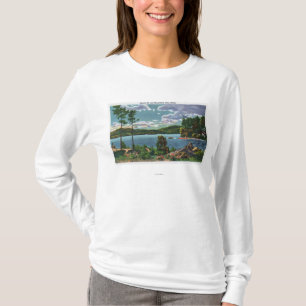 Camiseta MaineView de la montaña de la india y del lago