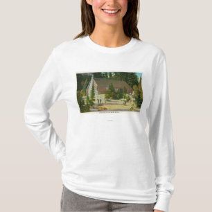 Camiseta MaineView de una cabaña de madera en las maderas