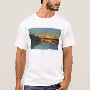 Camiseta MaineView de una puesta del sol en la montaña