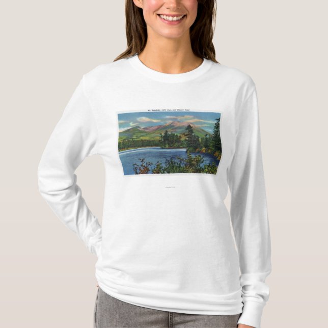 Camiseta MaineView del soporte Katahdin y de la charca de (Anverso)