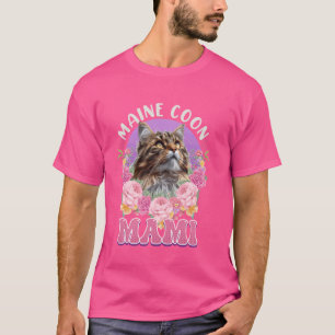 Camiseta Mainon Coon Cat Mom MAINE COON MOMMY PRINCIPAL COO