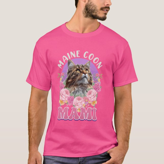 Camiseta Mainon Coon Cat Mom MAINE COON MOMMY PRINCIPAL COO (Anverso)