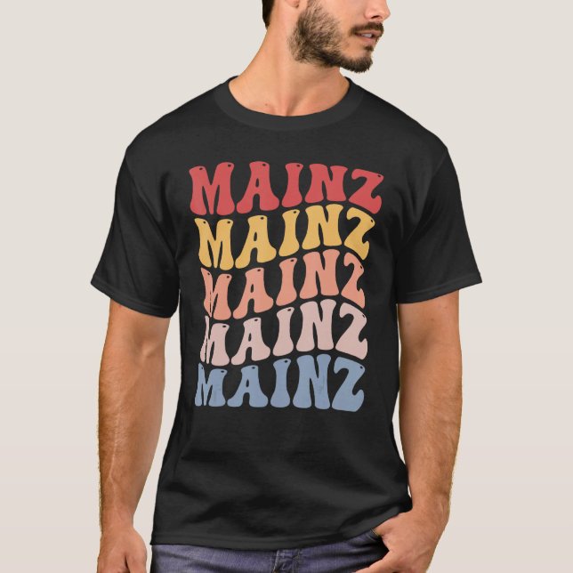 Camiseta Mainz City Groovy Retro (Anverso)