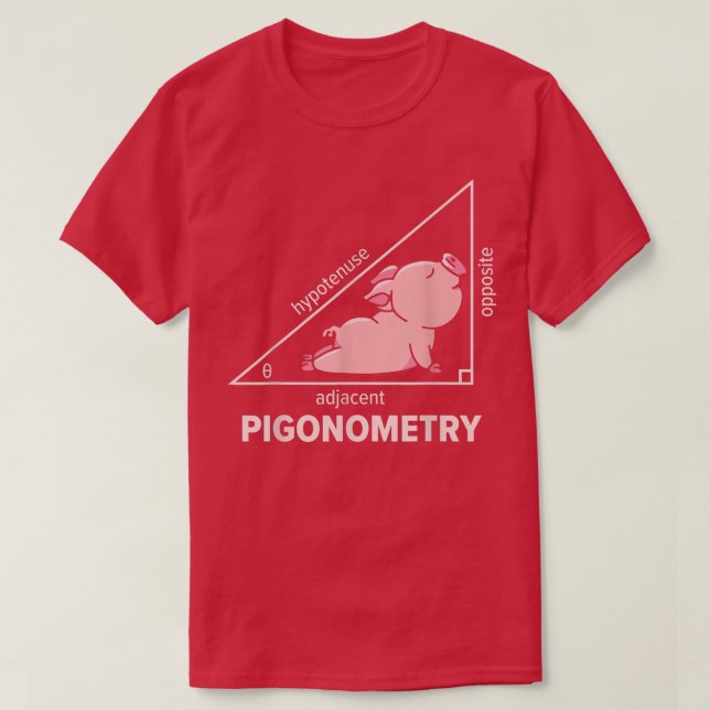 Camiseta Maíz Cerdo Álgebra Pigonometría Hipotenusa Matemát (Diseño del anverso)
