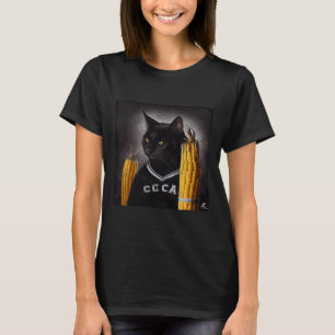 Camiseta Maíz De Hockey Gato En La Cob