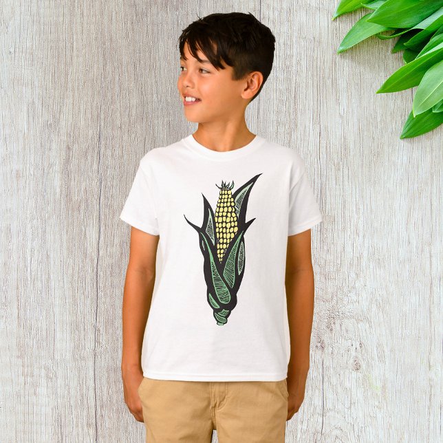 Camiseta Maíz en la Mazorca Granja Rústica Verdura (Subido por el creador)