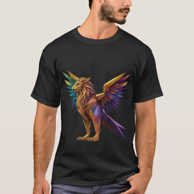 Camiseta Majestad celeste: Diseño de Griffin radiante (Anverso)