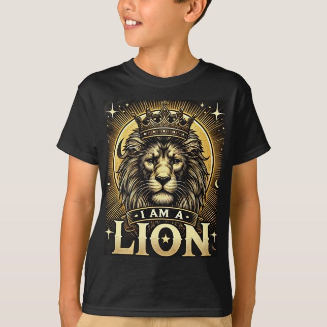 Camiseta "Majestad celeste: Soy león". (Anverso)
