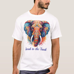 Camiseta "Majestad de Color: Arte Tribal de Elefante en Ton
