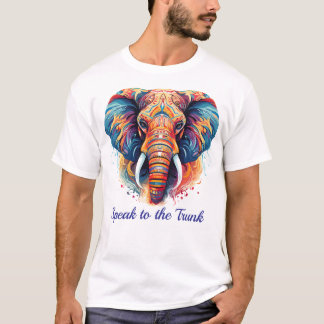 Camiseta "Majestad de Color: Arte Tribal de Elefante en Ton