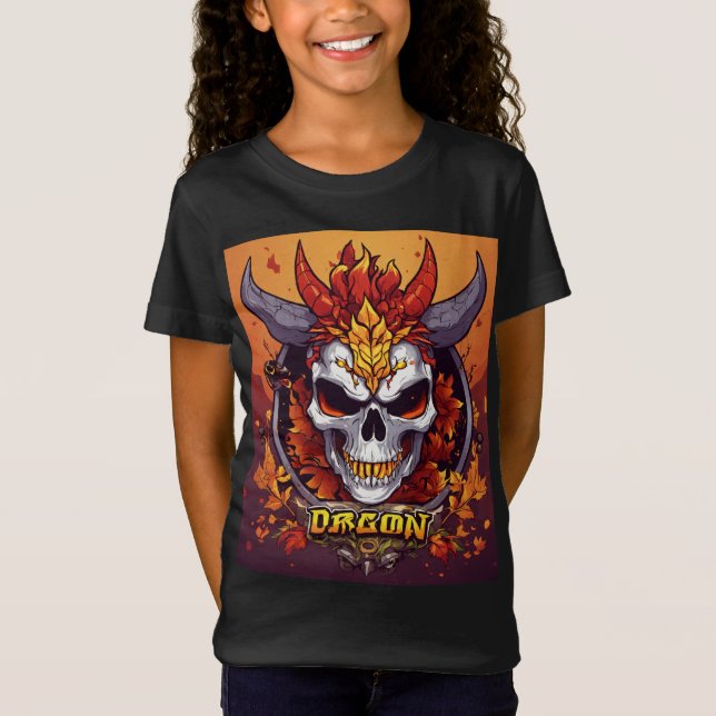 Camiseta "Majestad de la Calavera: Abrazo de Dragón" (Anverso)