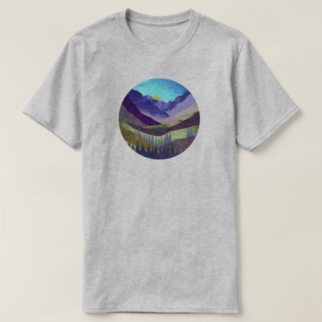 Camiseta Majestad de las Montañas Púrpura (Diseño del anverso)