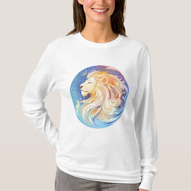 Camiseta Majestad de León Celeste (Anverso)