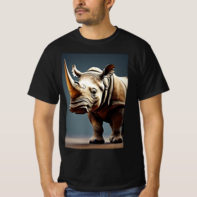 Camiseta "Majestad de Savanna: Rinoceronte almidonado" (Anverso)