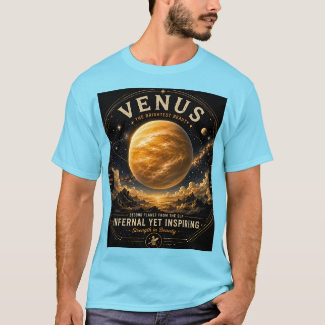 Camiseta Majestad Dorada de Venus. (Anverso)