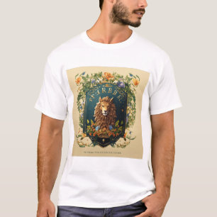 Camiseta "Majestad mística: Logotipo de león geométrico con