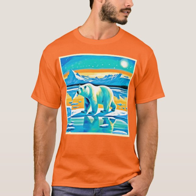 Camiseta Majestad Polar: Paisaje Ártico (Anverso)