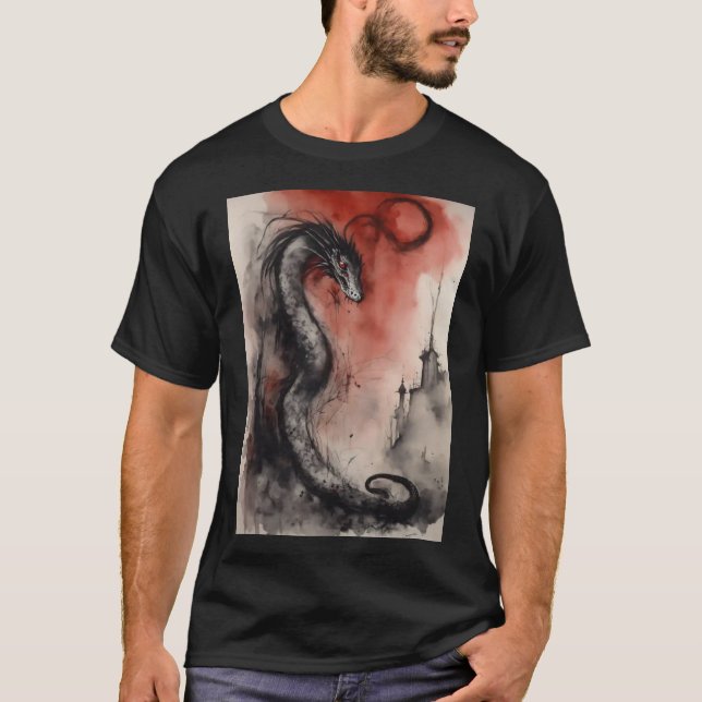 Camiseta "Majestad serpentina: libera al dragón" (Anverso)