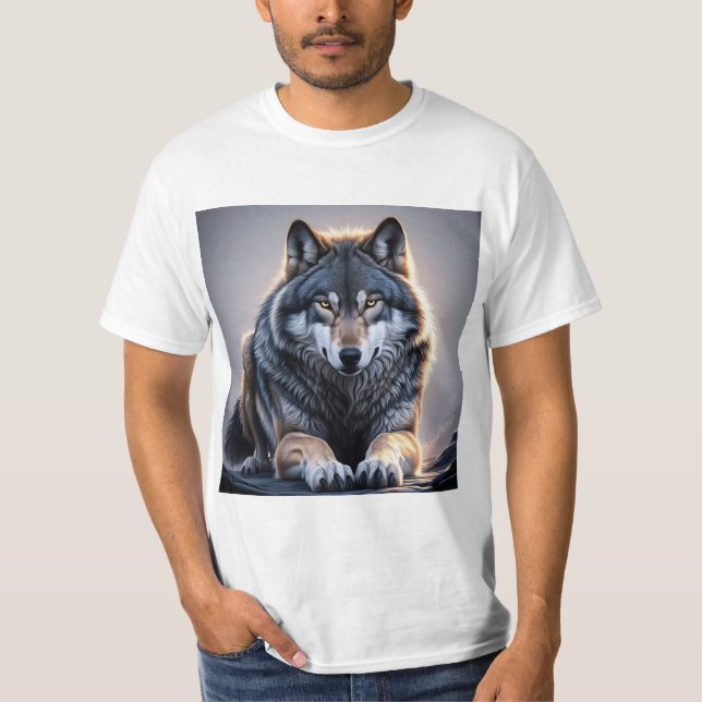 Camiseta Majestad Silenciosa: El Lobo Gris (Anverso)