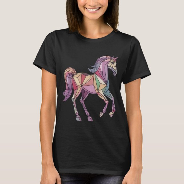 Camiseta Majestad: Unicornio geométrico (Anverso)