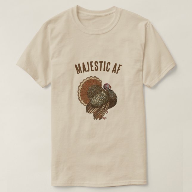 Camiseta Majestic AF Turkey Divertido Día de Gracias (Diseño del anverso)