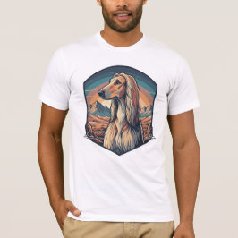 Camiseta Majestic Afghan Hound Mountain Sunset Graphic T-Sh