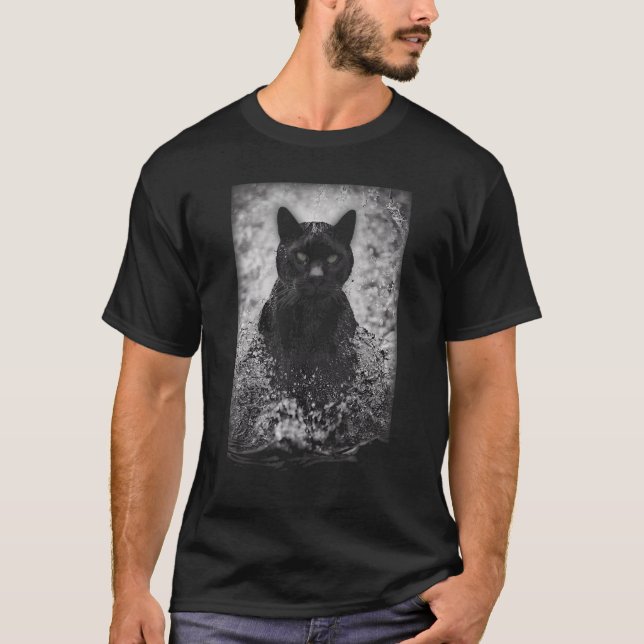 Camiseta Majestic Black a Panther Cat emerge de lo que falt (Anverso)