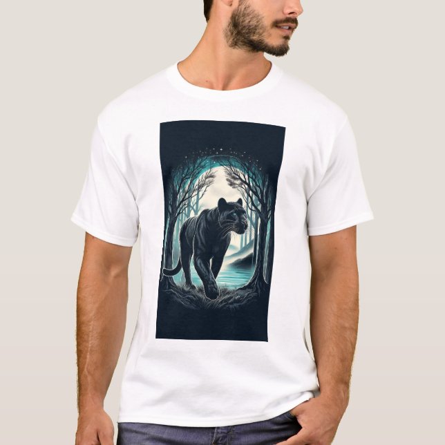 Camiseta Majestic Black Panther - Misty Forest Stroll (Anverso)