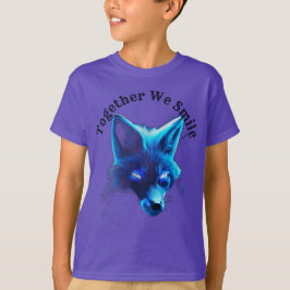 Camiseta Majestic Blue Fox Cyberpunk Logo