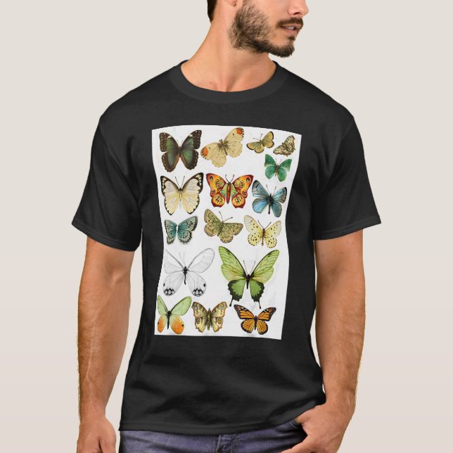 Camiseta Majestic Butterfly  Blue Butterflies Morpho (Anverso)
