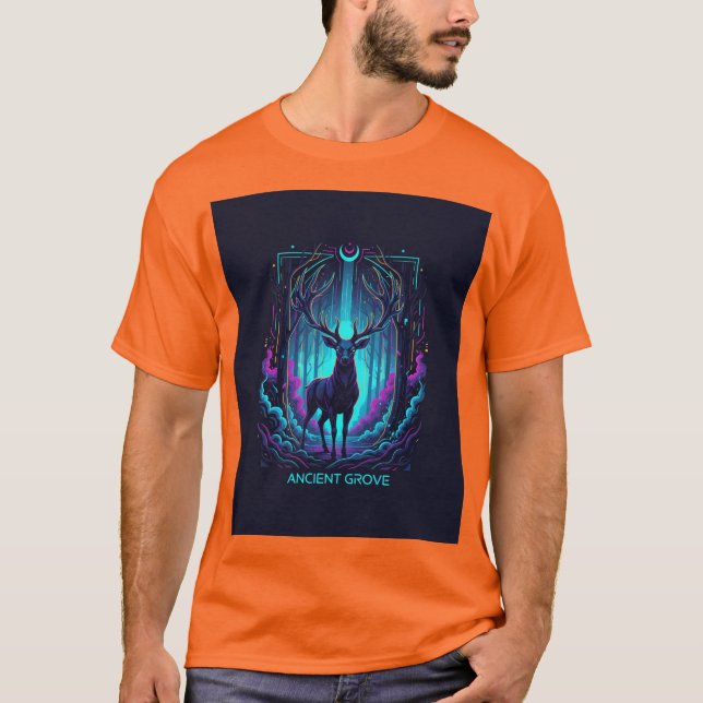 Camiseta Majestic Deer Glow Tee" (Anverso)