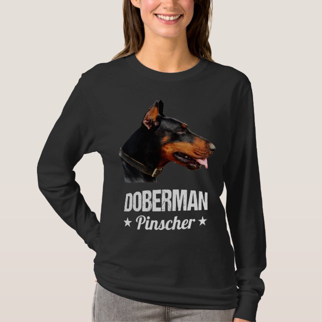 Camiseta Majestic Doberman Pinscher Diseño de Arte Animal (Anverso)