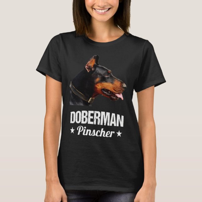 Camiseta Majestic Doberman Pinscher Diseño de Arte Animal (Anverso)