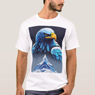 Camiseta Majestic Eagle and Snowy Mountain