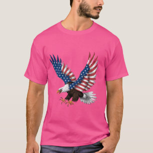 Camiseta Majestic Eagle Bandera Americana USA 4 de Julio Fu