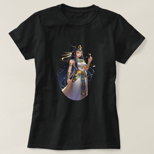 Camiseta Majestic Egyptian Queen – Premium Anime Style  (Diseño del anverso)