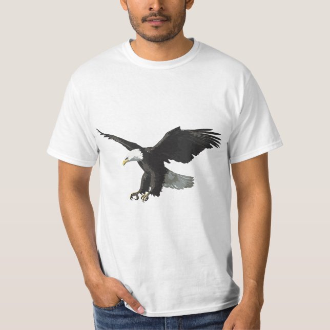 Camiseta Majestic Flying American Bald Eagle Photo Portrait (Anverso)