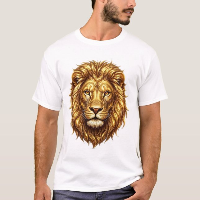 Camiseta Majestic Golden Lion King Art T-Shirt (Anverso)
