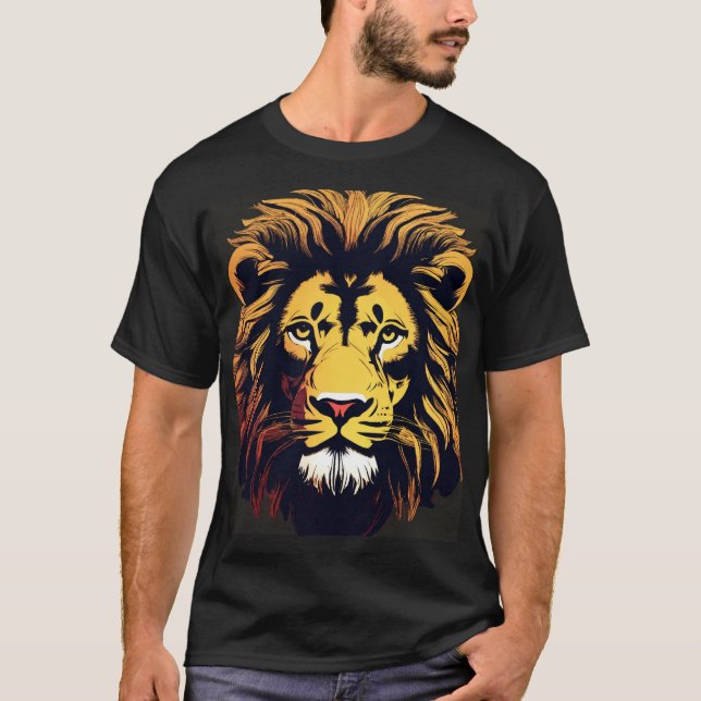 Camiseta Majestic Lion Silhouette.design (Anverso)