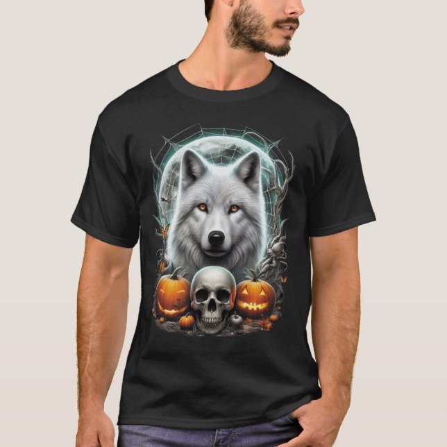 Camiseta Majestic Lobo Blanco - Moonlit Mystique D (Anverso)