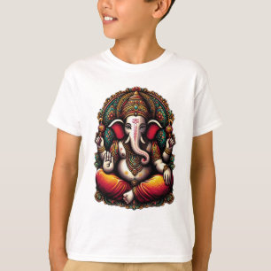 Camiseta Majestic Lord Ganesha en el Divino Aura"