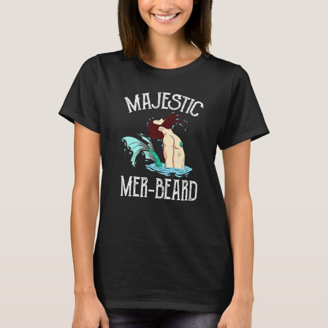 Camiseta Majestic Mer Beard Merman Manly Merman (Anverso)