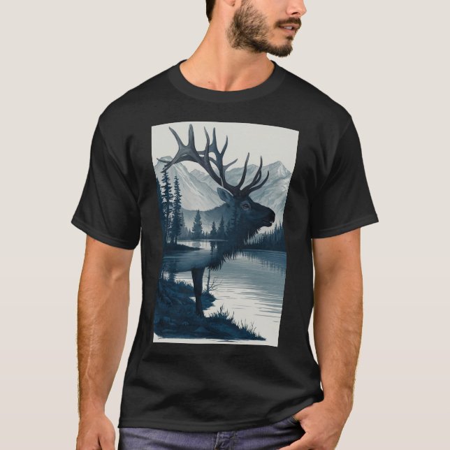 Camiseta "Majestic Mountain Deer T-Shirt" (Anverso)