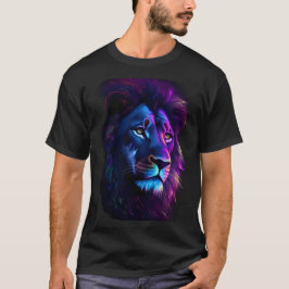 Camiseta Majestic Neon Lion Art Graphic T-Shirt