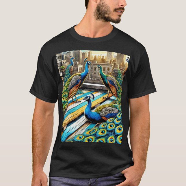 Camiseta Majestic Peacocks Rooftop Gastrings (Anverso)