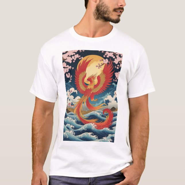 Camiseta Majestic Phoenix Rising - Japanese Fantasy Art (Anverso)