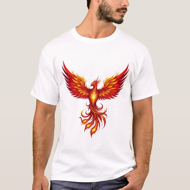 Camiseta Majestic Phoenix T-Shirt – Fiery Rebirth Mythical  (Anverso)