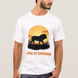 Camiseta Majestic Savannah Lion Graphic Tee Bold Wildlife