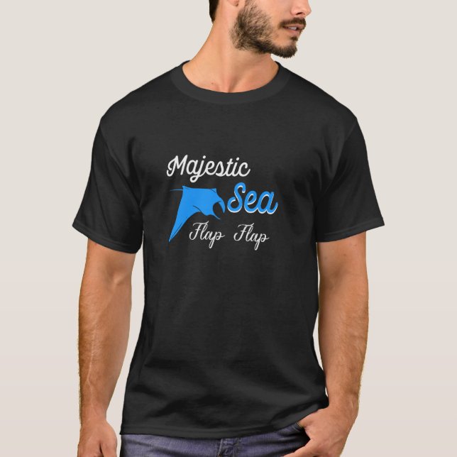 Camiseta Majestic Sea Flap Flap Stingray Manta Ray Para El  (Anverso)